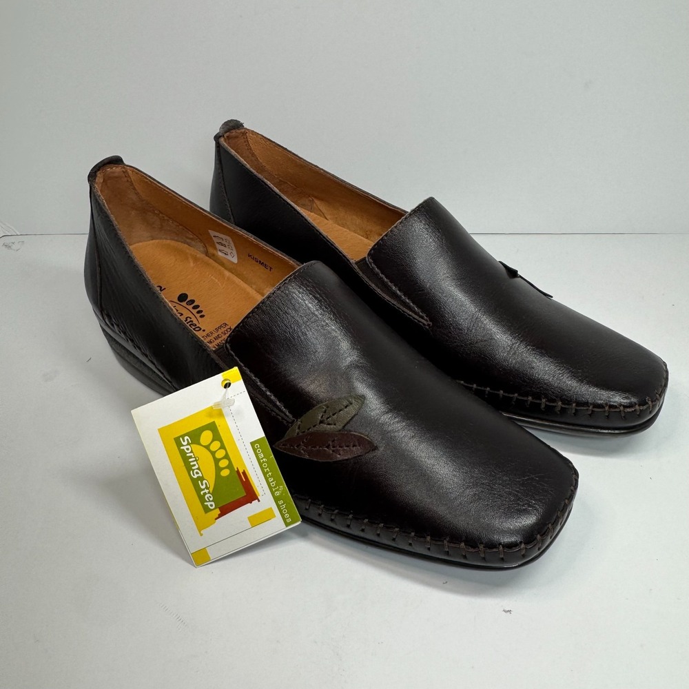 Spring Step Kismet Slip-On Loafers Brown Leather Women's Comfort EU 42  US 11 - Picture 4 of 10